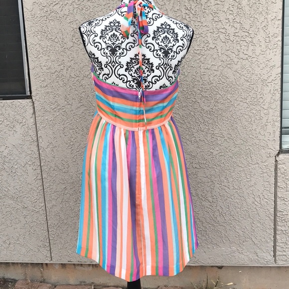 ModCloth Purposefully Piquant Bright Striped Sun Dress - Picture 6 of 7